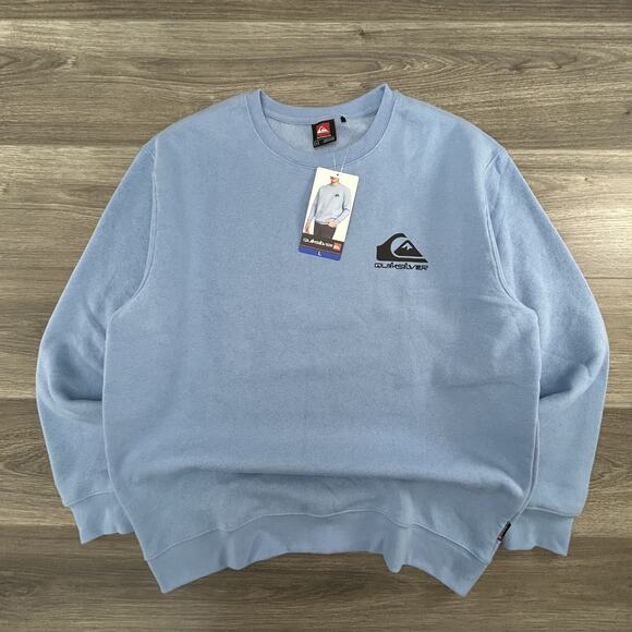 Quiksilver Sweatshirt Mens Large Crewneck Pullover Surf Skate Surfwear New - Picture 1 of 4